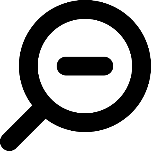 Glass, magnifier, magnifying, search, zoom out icon